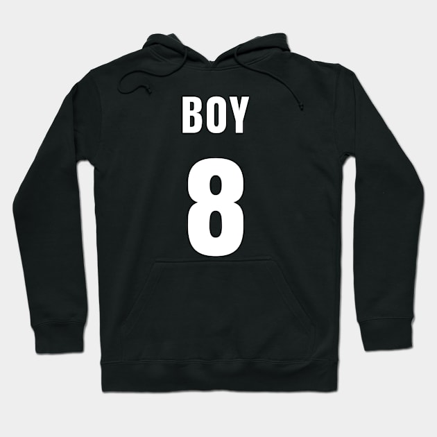 BOY NUMBER 8 FRONT-PRINT Hoodie by mn9